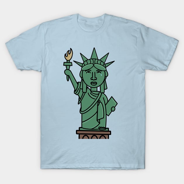 Crying Lady Liberty T-Shirt by BuckNerdImages